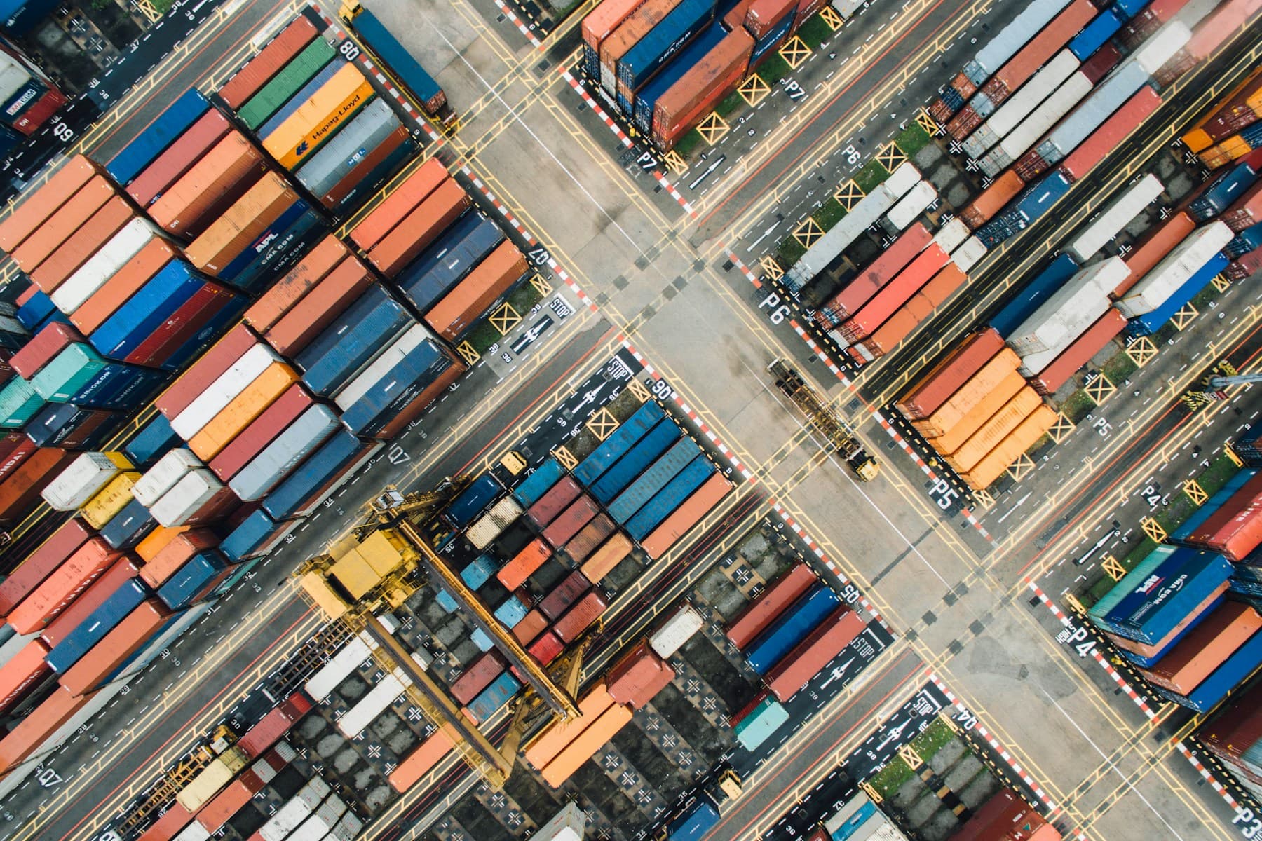 A world connected. The port, seen from above.